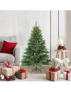 Albero di Natale Artificiale con Rami Pieghevoli Verde 120 cm