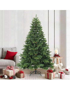 Albero di Natale Artificiale con Rami Pieghevoli Verde 210 cm