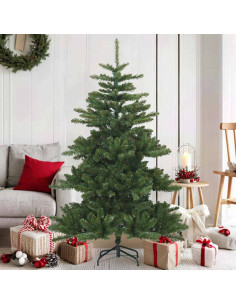 Albero di Natale Artificiale con Rami Pieghevoli Verde 150 cm