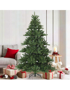 Albero di Natale Artificiale con Rami Pieghevoli Verde 180 cm