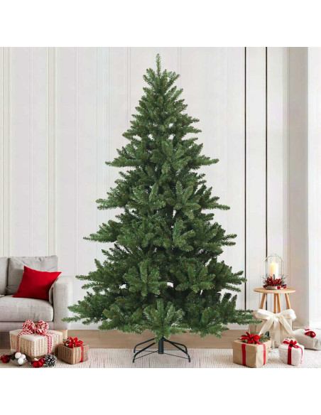 Albero di Natale Artificiale con Rami Pieghevoli Verde 240 cm