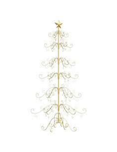 Albero di Natale in metallo con supporto Oro 180 cm