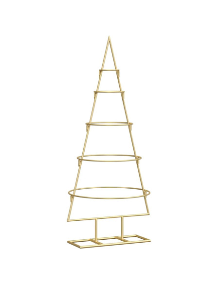 Albero di Natale in metallo con supporto Oro 90 cm