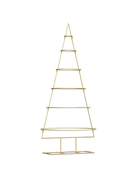 Albero di Natale in metallo con supporto Oro 150 cm