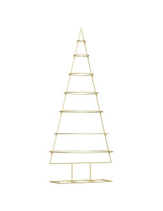 Albero di Natale in metallo con supporto Oro 180 cm