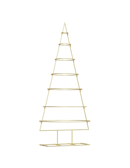 Albero di Natale in metallo con supporto Oro 180 cm