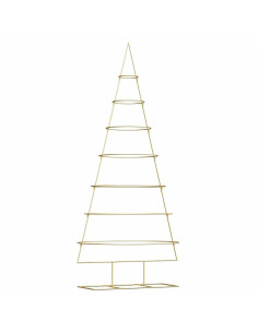 Albero di Natale in metallo con supporto Oro 210 cm