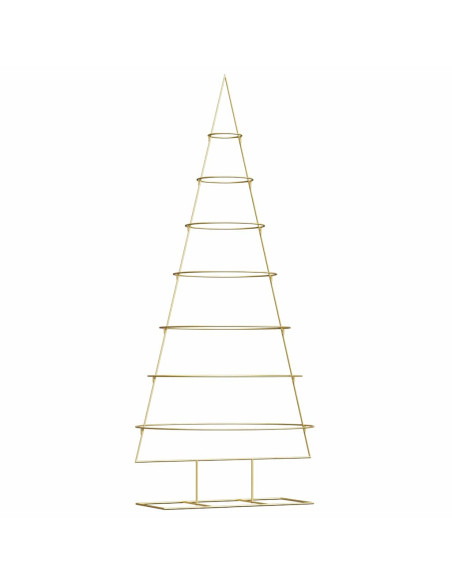 Albero di Natale in metallo con supporto Oro 210 cm