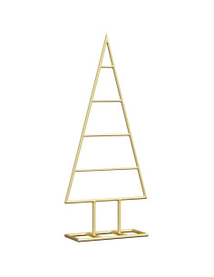 Albero di Natale in metallo con supporto Oro 60 cm