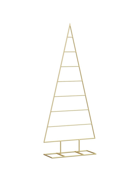 Albero di Natale in metallo con supporto Oro 125 cm