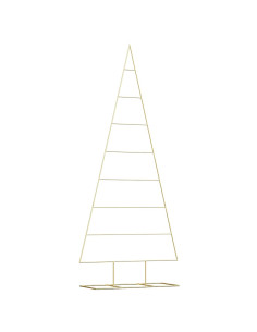 Albero di Natale in metallo con supporto Oro 210 cm
