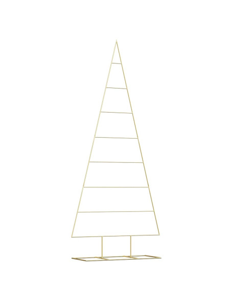 Albero di Natale in metallo con supporto Oro 210 cm