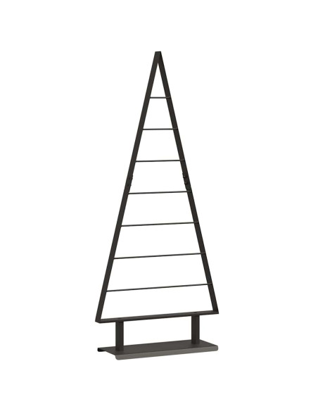 Albero di Natale in metallo con supporto Nero 125 cm Acciaio