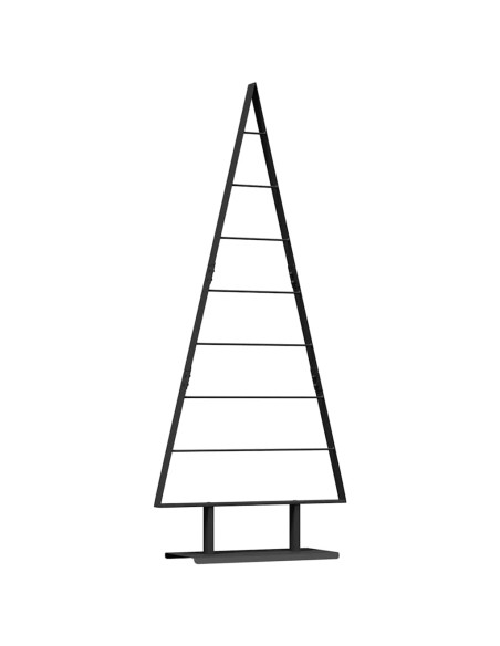 Albero di Natale in metallo con supporto Nero 150 cm Acciaio