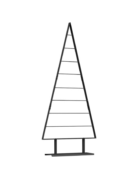 Albero di Natale in metallo con supporto Nero 180 cm Acciaio