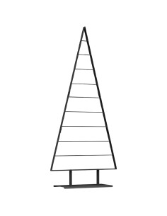 Albero di Natale in metallo con supporto Nero 210 cm Acciaio
