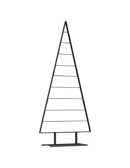 Albero di Natale in metallo con supporto Nero 210 cm Acciaio