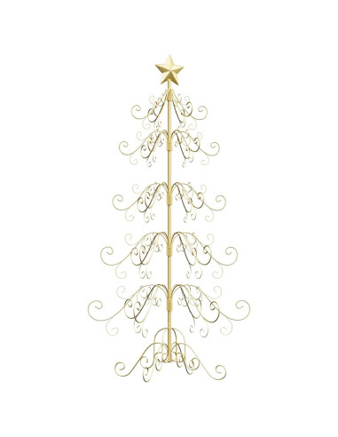 Albero di Natale in metallo Oro 150 cm