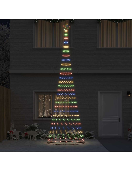 Albero di Natale LED Multicolore 138.5 x 138.5 x 399 cm Metallo