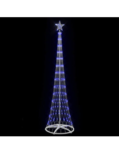 Albero di Natale LED Blu 138.5 x 138.5 x 399 cm Metallo
