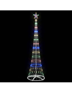 Albero di Natale LED Multicolore 138.5 x 138.5 x 399 cm Metallo