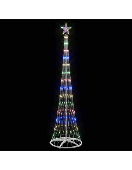 Albero di Natale LED Multicolore 138.5 x 138.5 x 399 cm Metallo