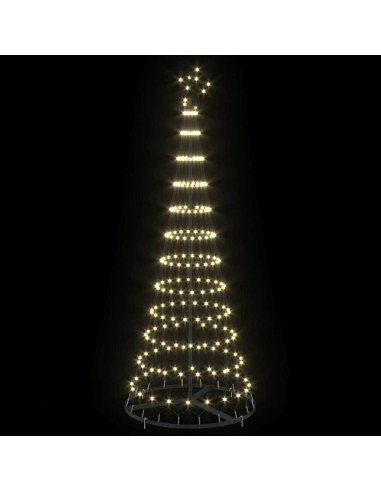 Albero di Natale LED Bianco caldo 184,5 cm Metallo