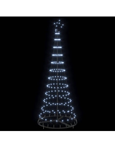 Albero di Natale LED Bianco Freddo 184,5 cm Metallo