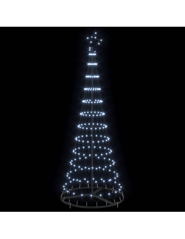 Albero di Natale LED Bianco Freddo 184,5 cm Metallo