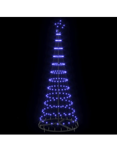Albero di Natale LED Blu 184,5 cm Metallo