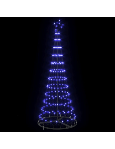 Albero di Natale LED Blu 184,5 cm Metallo