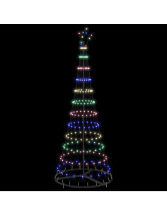 Albero di Natale LED Multicolore 138.5 x 138.5 x 399 cm Metallo
