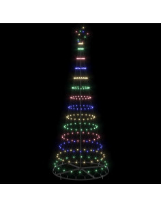 Albero di Natale LED Multicolore 138.5 x 138.5 x 399 cm Metallo