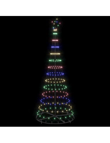 Albero di Natale LED Multicolore 250 cm Metallo