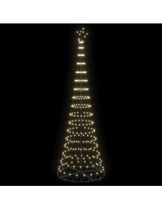 Albero di Natale LED Bianco caldo 302,5 cm Metallo