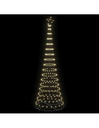 Albero di Natale LED Bianco caldo 302,5 cm Metallo