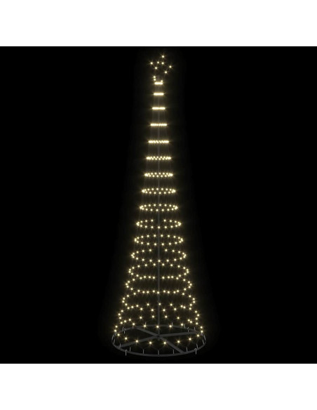 Albero di Natale LED Bianco caldo 302,5 cm Metallo