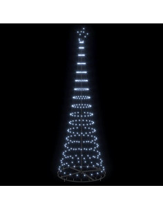 Albero di Natale LED Bianco Freddo 302,5 cm Metallo