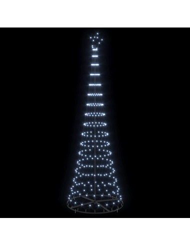 Albero di Natale LED Bianco Freddo 302,5 cm Metallo