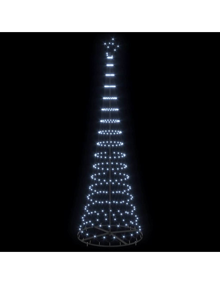 Albero di Natale LED Bianco Freddo 302,5 cm Metallo
