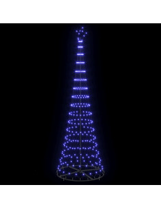 Albero di Natale LED Blu 138.5 x 138.5 x 399 cm Metallo