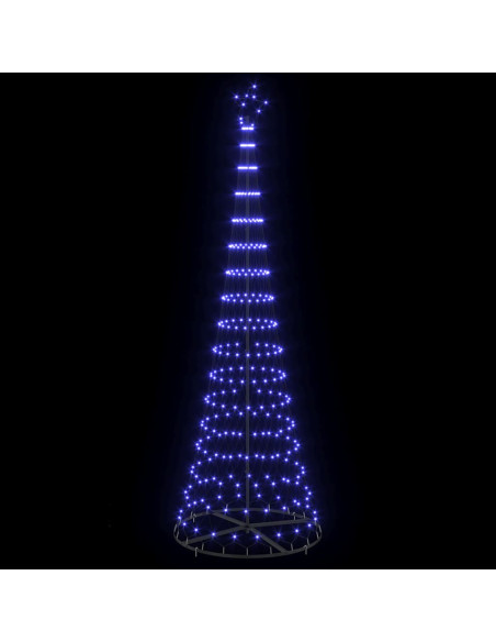 Albero di Natale LED Blu 138.5 x 138.5 x 399 cm Metallo
