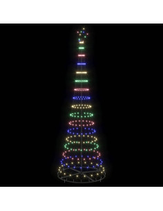 Albero di Natale LED con 355 LED Multicolore 302,5 cm Metallo