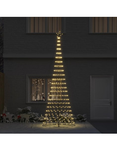 Albero di Natale LED con 455 LED Bianco caldo 399 cm Metallo