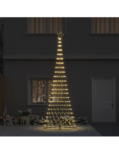Albero di Natale LED con 455 LED Bianco caldo 399 cm Metallo