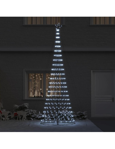 Albero di Natale LED con 455 LED Bianco freddo 399 cm Metallo
