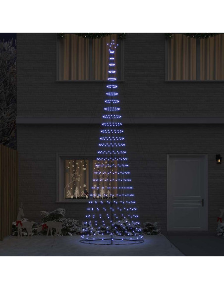 Albero di Natale LED Blu 138.5 x 138.5 x 399 cm Metallo