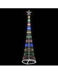 Albero di Natale LED Multicolore 138.5 x 138.5 x 399 cm Metallo