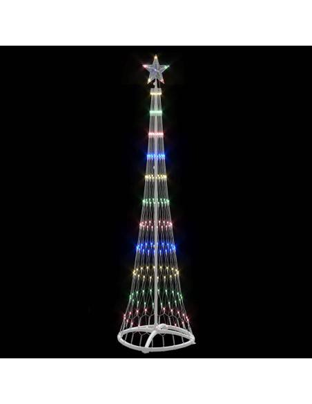 Albero di Natale LED Multicolore 138.5 x 138.5 x 399 cm Metallo