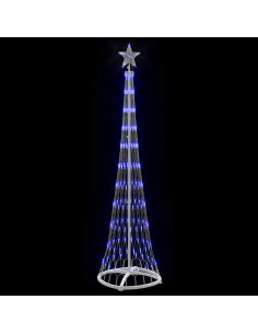 Albero di Natale LED Blu 138.5 x 138.5 x 399 cm Metallo